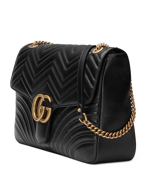 gucci black and whit marmont bag|Gucci Marmont large shoulder bag.